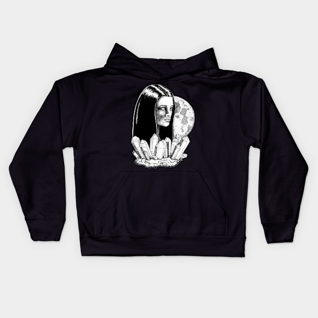 Moon Witch Kids Hoodie by CasmahCreations